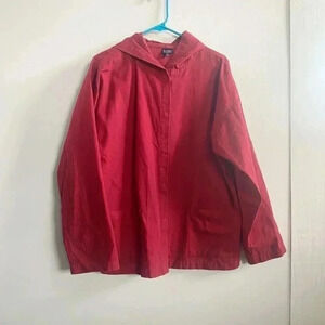 Eileen fisher red hooded jacket‎ medium